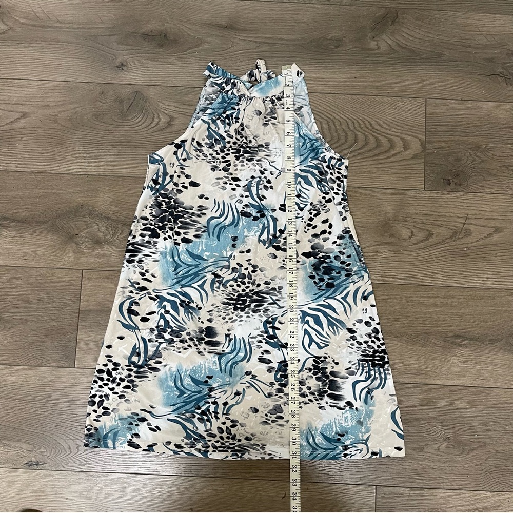 ViVI Blue and Black Patterned Dress Size S - Picture 4 of 6